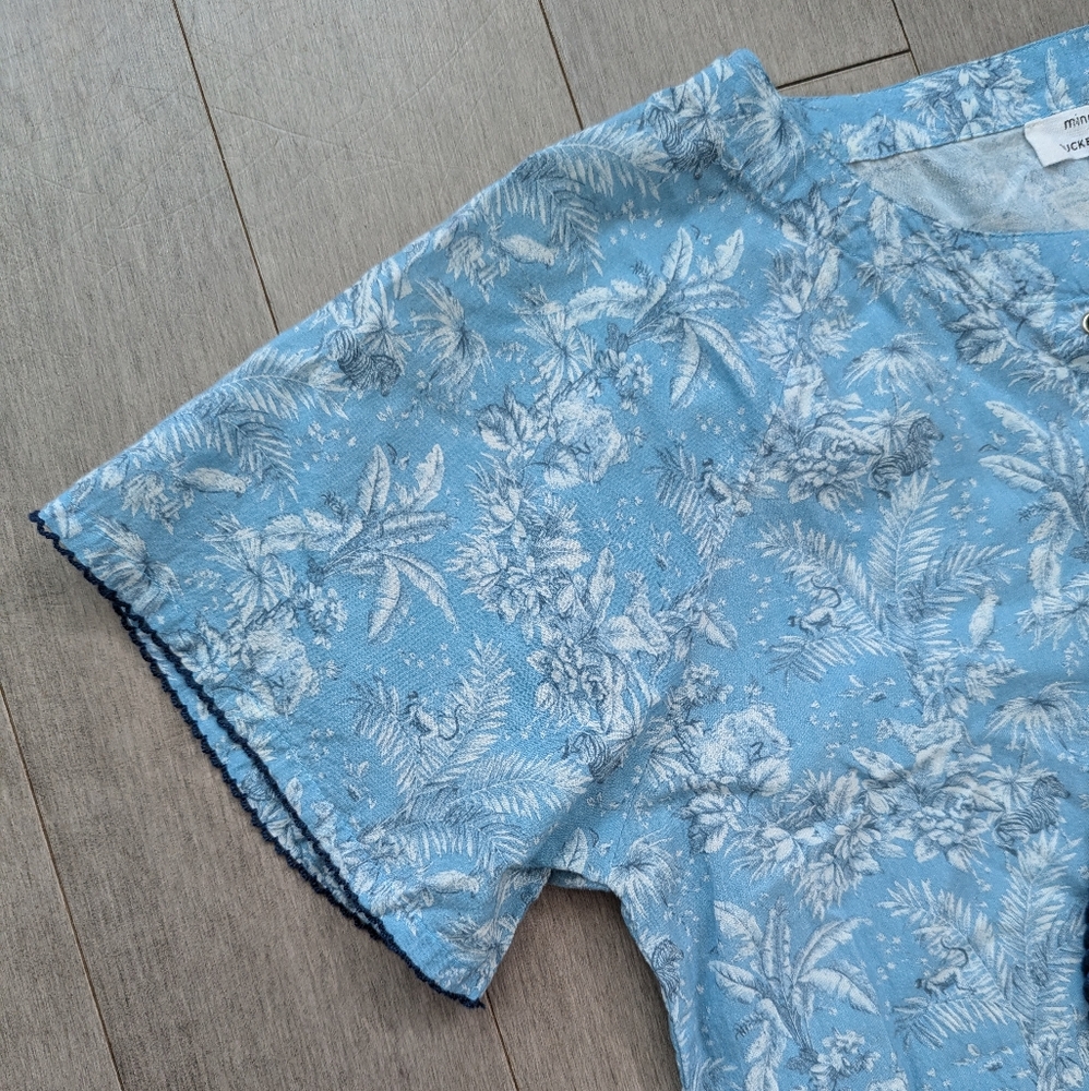 minnow x tuckernuck women's blue safari toile long caftan maxi dress size xs - Picture 8 of 12